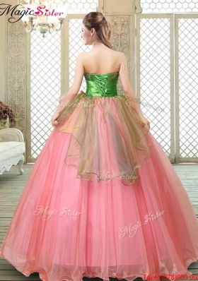 The Most Popular Strapless Quinceanera Gowns with Hand Made Flowers