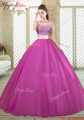 Discount Quinceanera Dresses with Belt and Appliques