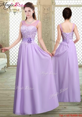 2016 Best Scoop Lace Bridesmaid Dresses in Lavender