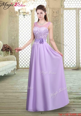 2016 Best Scoop Lace Bridesmaid Dresses in Lavender