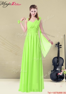 2016 Inexpensive Floor length One Shoulder Bridesmaid Dresses