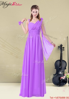 2016 Inexpensive Floor length One Shoulder Bridesmaid Dresses