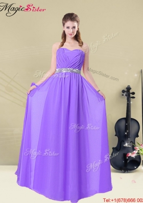 Winter Gorgeous Empire Sweetheart Bridesmaid Dresses with Ruching and Belt