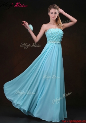 2016 Cheap Empire Aqua Blue Bridesmaid Dresses