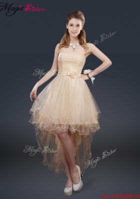Sweet Short Bridesmaid Dresses with Appliques and Belt