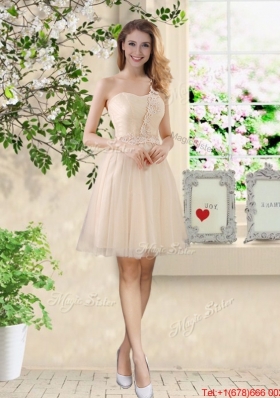 Comfortable Strapless Champagne Prom Dresses with Knee Length