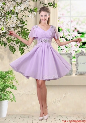 Classical A Line Appliques Bridesmaid Dresses in Lavender