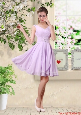 Classical A Line Appliques Bridesmaid Dresses in Lavender