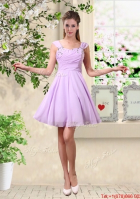 Classical A Line Appliques Bridesmaid Dresses in Lavender