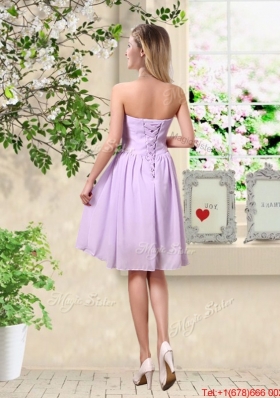 Classical A Line Appliques Bridesmaid Dresses in Lavender