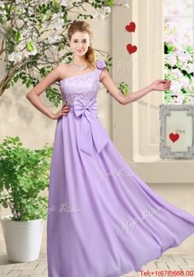 Comfortable Hand Made Flowers Prom Dresses with Lace
