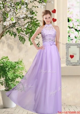 Comfortable Hand Made Flowers Prom Dresses with Lace