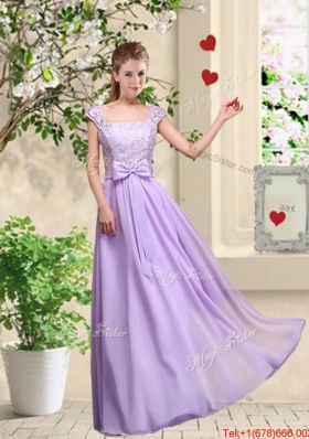 Comfortable Hand Made Flowers Prom Dresses with Lace