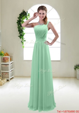 Comfortable Sweetheart Apple Green Bridesmaid Dresses with Ruching