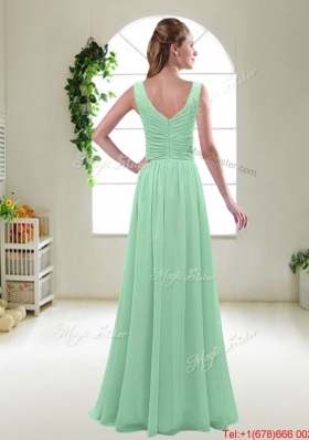 New Style 2016 Zipper up Bridesmaid Dresses with V Neck