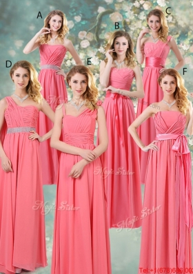 Beautiful Strapless Watermelon Red Prom Dresses with Sash