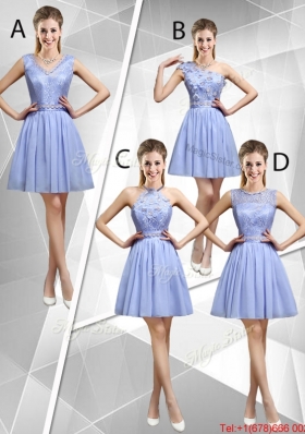 Popular 2016 Appliques Lavender Dama Dresses with Bateau