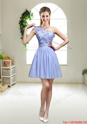 Popular 2016 Appliques Lavender Dama Dresses with Bateau