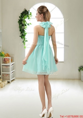 Wonderful Hand Made Flowers Bridesmaid Dresses in Apple Green