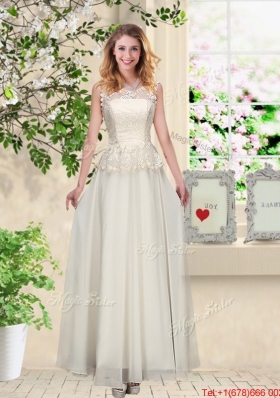 2016 Fashionable Appliques Bridesmaid Dresses with High Neck