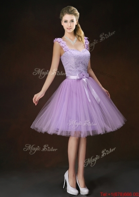Luxurious Appliques and Bowknot Prom Dresses with Straps