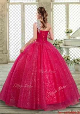 Beautiful One Shoulder Quinceanera Gowns with Beading