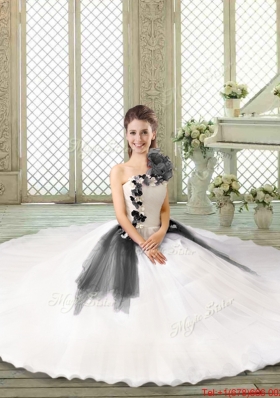 Elegant Appliques and Ruffles Quinceanera Dresses with One Shoulder