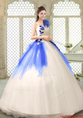 Elegant Appliques and Ruffles Quinceanera Dresses with One Shoulder