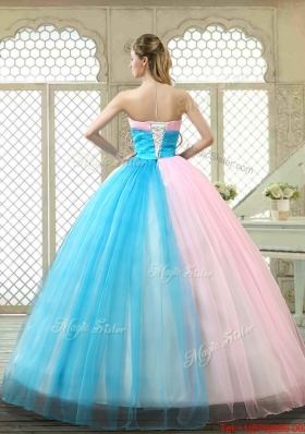 Fashionable Hand Made Flowers Sweet 16 Gowns with Strapless