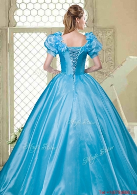 Gorgeous Appliques and Beading Sweet 16 Dresses with V Neck