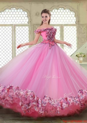 New Style Off the Shoulder Quinceanera Gowns in Multi Color