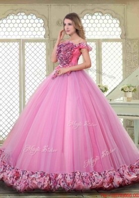 New Style Off the Shoulder Quinceanera Gowns in Multi Color
