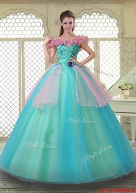Perfect Off the Shoulder Quinceanera Dresses in Multi Color