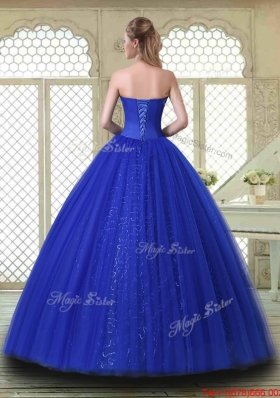 Pretty Ball Gown Sweetheart Quinceanera Dresses in Royal Blue