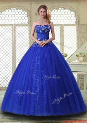 Pretty Ball Gown Sweetheart Quinceanera Dresses in Royal Blue
