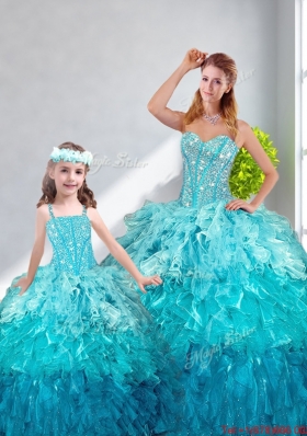 2015 Winter Beautiful Ball Gown Sweetheart Macthing Sister Dresses in Multi Color