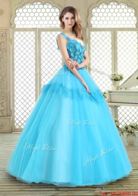 Beautiful One Shoulder Sweet 16 Dresses with Lace and Appliques
