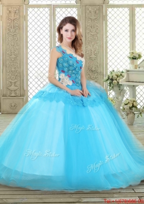 Beautiful One Shoulder Sweet 16 Dresses with Lace and Appliques