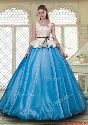 Classical Ball Gown Scoop Quinceanera Dresses with Beading