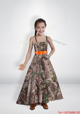 Comfortable Princess Straps New Arrival Flower Girl Dresses with Belt