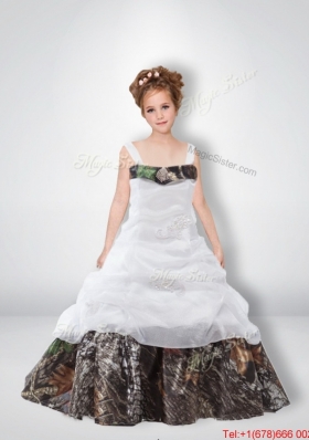 Cute A Line 2015 New Arrival Flower Girl Dresses with Beading