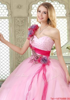 New Arrivals Beading Quinceanera Gowns with One Shoulder