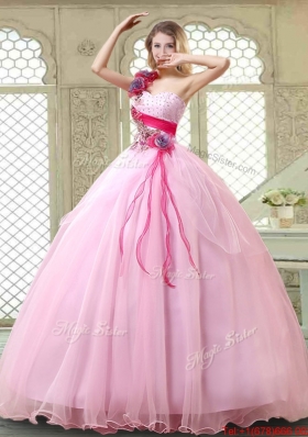 New Arrivals Beading Quinceanera Gowns with One Shoulder