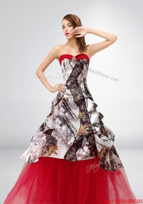 Perfect A Line Strapless Exquisite 2015 Spring Camo Wedding Dresses