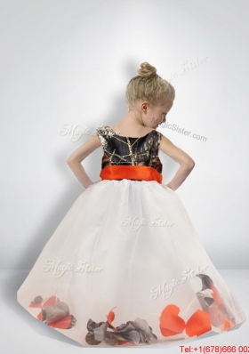 Pretty Ball Gown Scoop Belt New Arrival Flower Girl Dresses