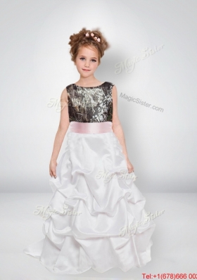 Sweet A Line Scoop New Arrival Flower Girl Dresses with Bowknot