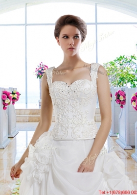 Fashionable A Line Wedding Dresses with Appliques