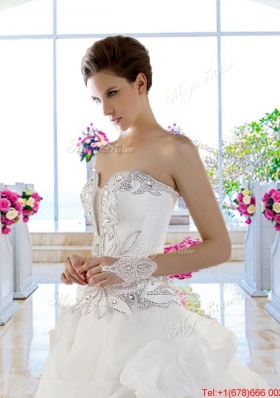 Gorgeous Sweetheart 2016 A Line Beaded Wedding Dresses