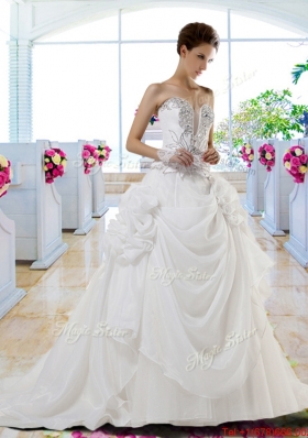 Gorgeous Sweetheart 2016 A Line Beaded Wedding Dresses