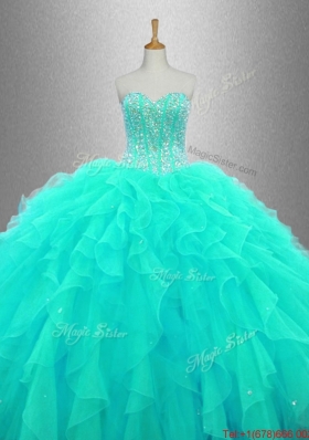 Ball Gown Elegant Sweet 16 Dresses with Beading and Ruffles for 2016